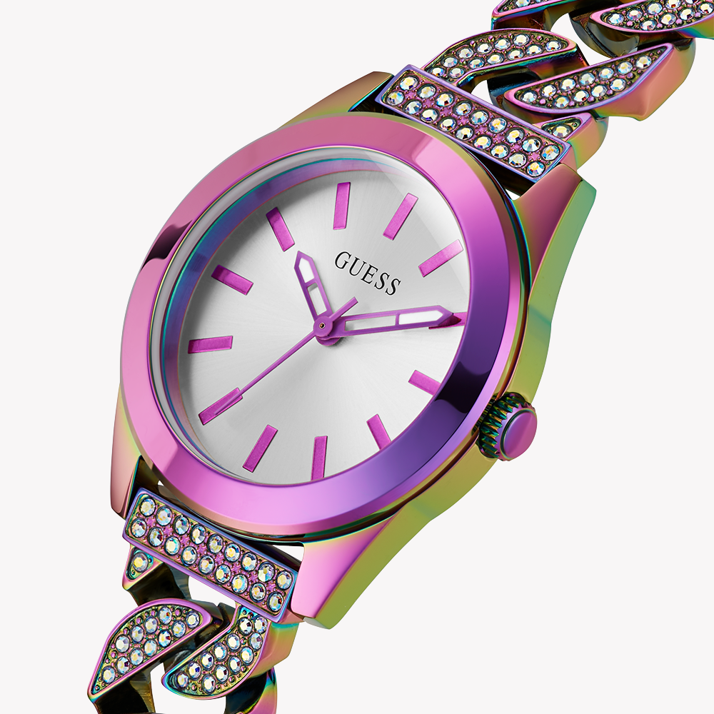 GUESS GW0546L3 - VIBRANT CHARM WOMEN'S TIMEPIECE WITH PINK STAINLESS STEEL & MULTICOLOR BAND-i-Watch-5
