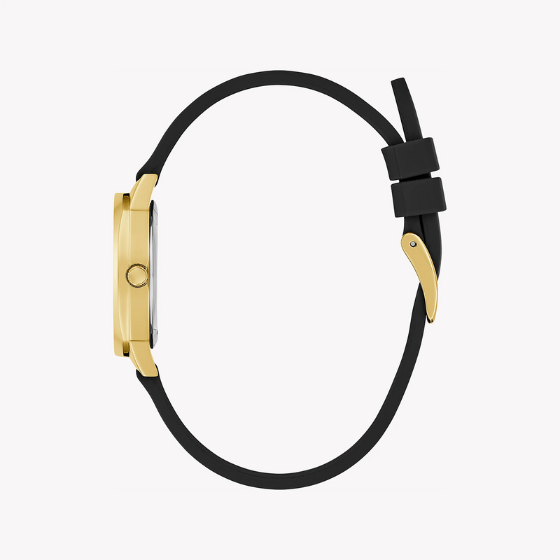 Guess Women's Gold Stainless Steel, Black Silicone | Gw0820l1 by i-watch