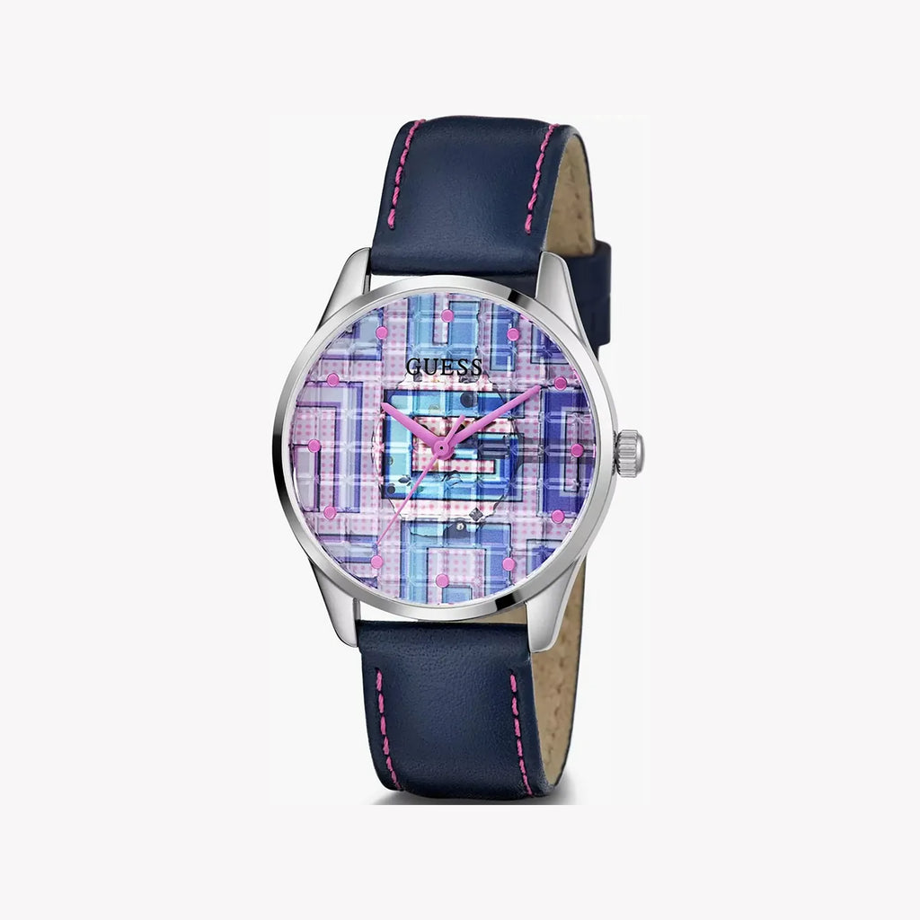 GUESS GW0480L1 CHIC APPEAL - VIBRANT MULTICOLOR DIAL & BLUE LEATHER BAND Women's Watch-i-Watch-4