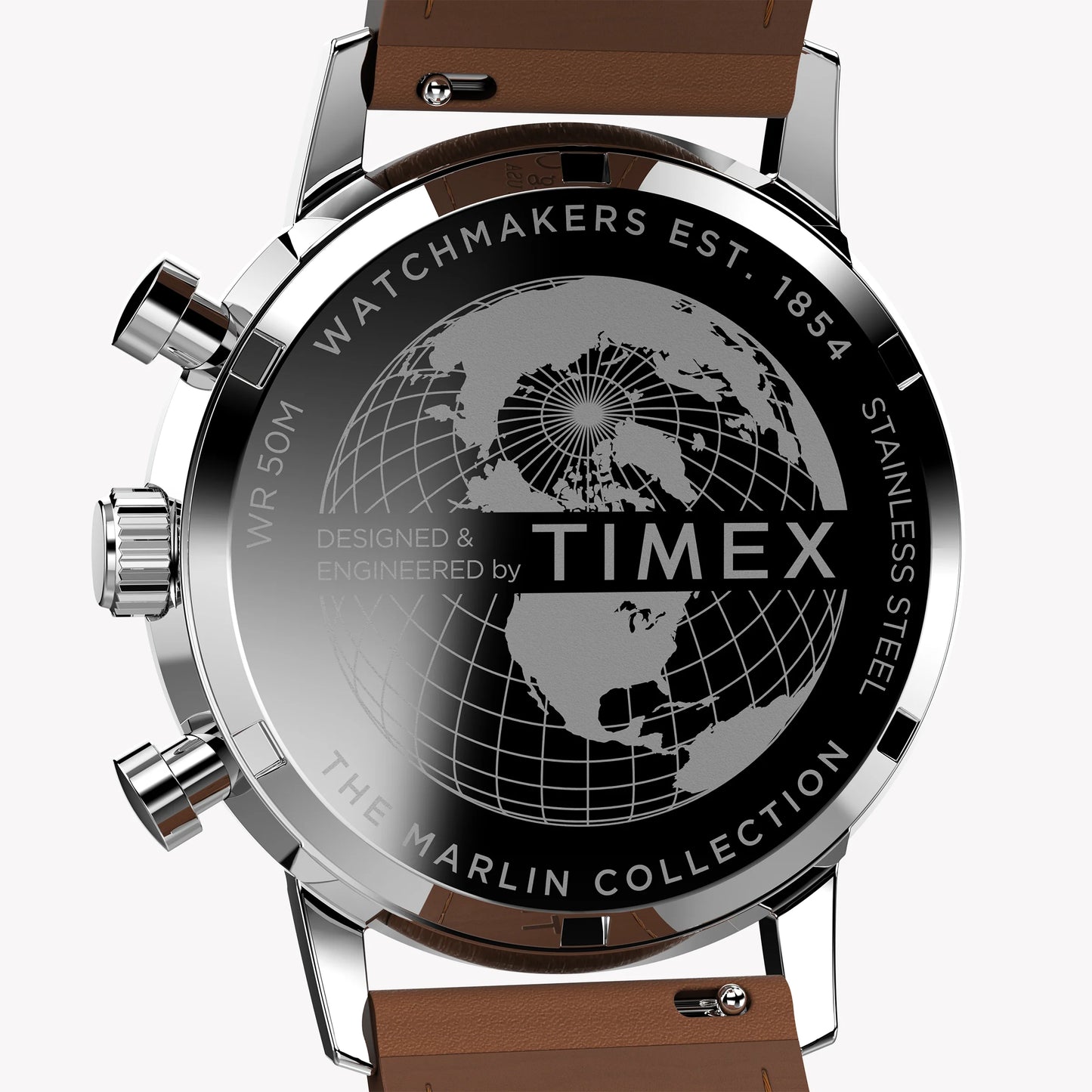 Timex Marlin Quartz Chrono 40mm SST Case Green Dial Caramel Brown leather strap TW2W10100 Men's Watch