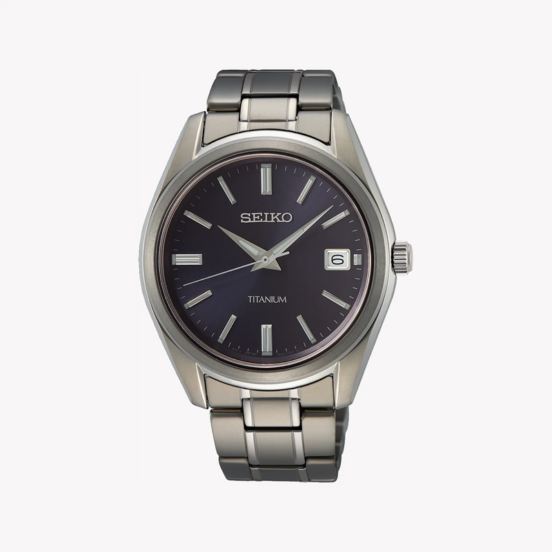 Seiko Men's Grey Stainless Steel Watch, Black Dial | Sur373p1 by i-watch