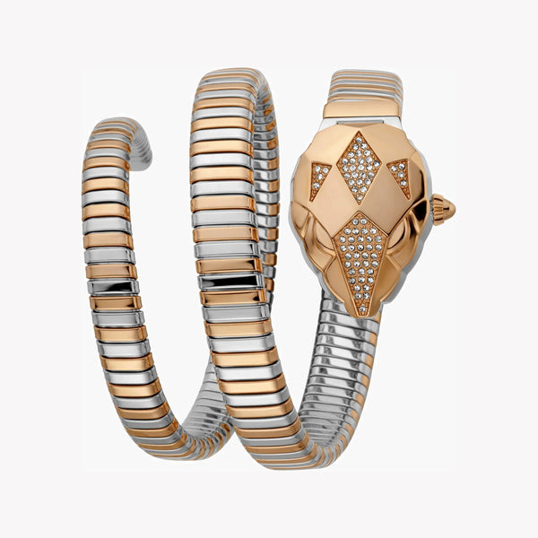 Just Cavalli Women's Silver & Rose Gold Watch, Silver Dial | Jc1l073m0055 by i-watch