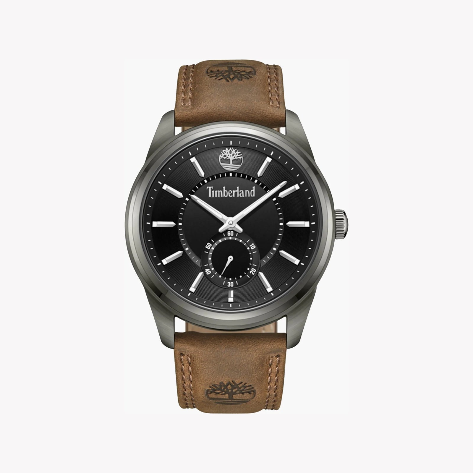 Timberland Men's Grey Stainless Steel, Brown Leather | Tdwga0029703 by i-watch