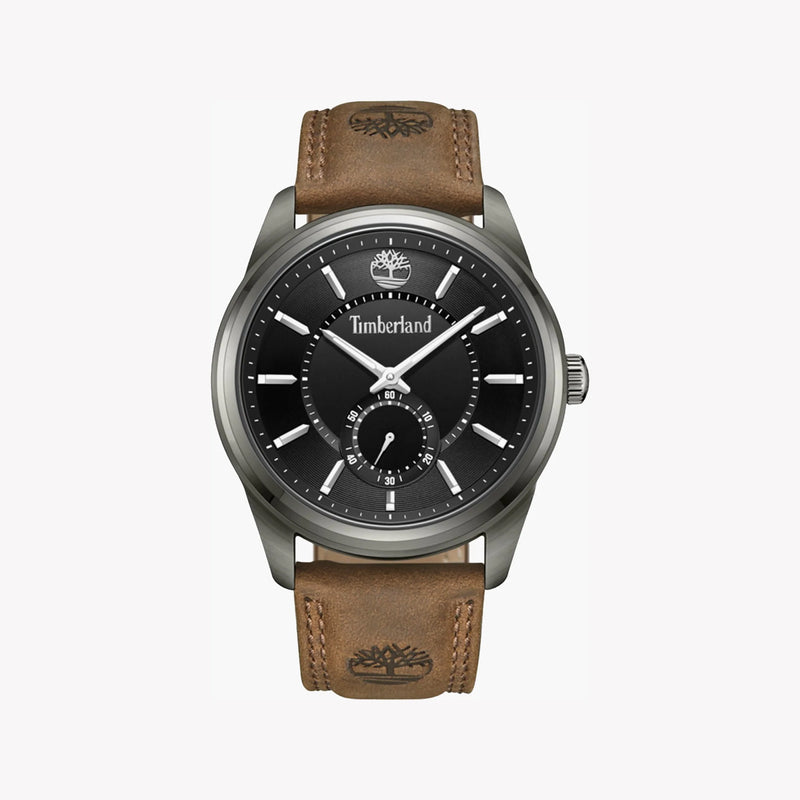 Timberland Men's Grey Stainless Steel, Brown Leather | Tdwga0029703 by i-watch