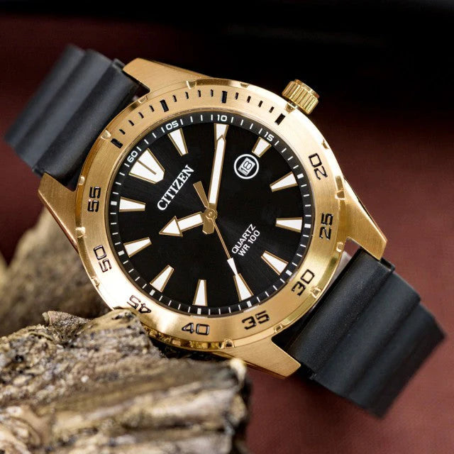Citizen Bi1043-01e Bold Expression - Men's Gold & Black Urethane Watch For Every Adventure by i-watch