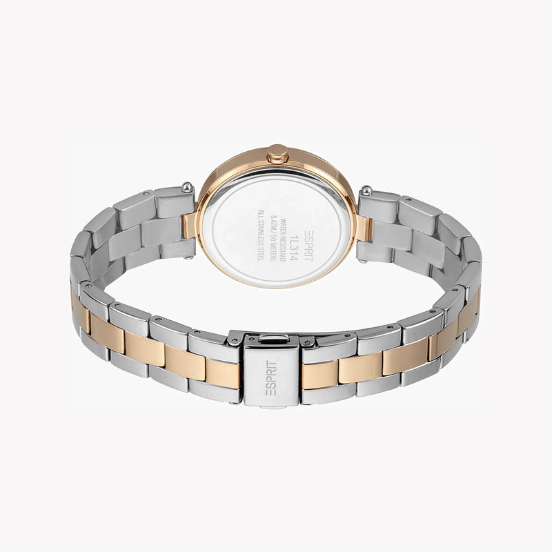 Esprit Women's Silver & Rose Gold Watch, Silver Dial | Es1l183m0085 by i-watch
