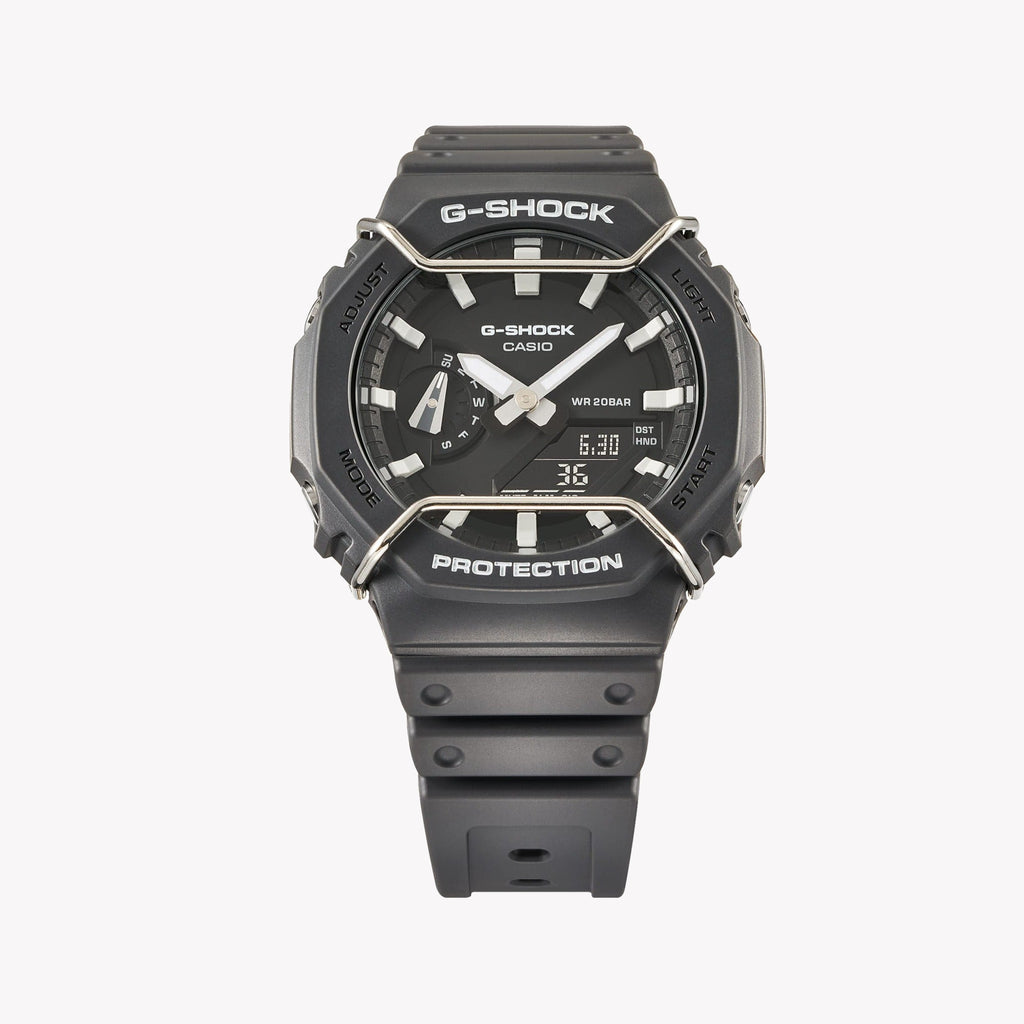 CASIO G-SHOCK GA-2100PTS-8ADR OAK COMPACT - BOLD GRAY ADVENTURE Men's Watch with sleek gray resin band and dial-i-Watch-2