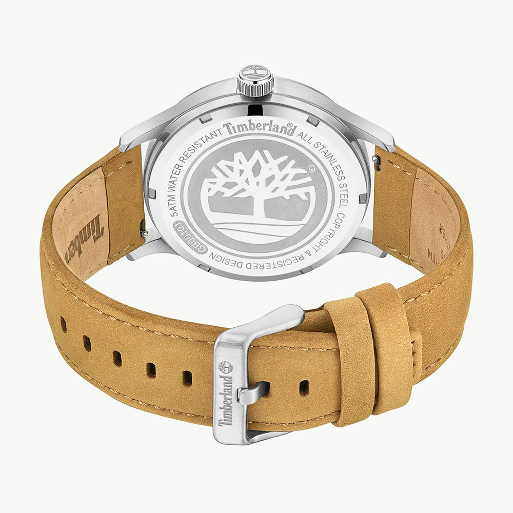Timberland Men's Silver Watch, Brown Leather Band | Tdwgb0010103 by i-watch