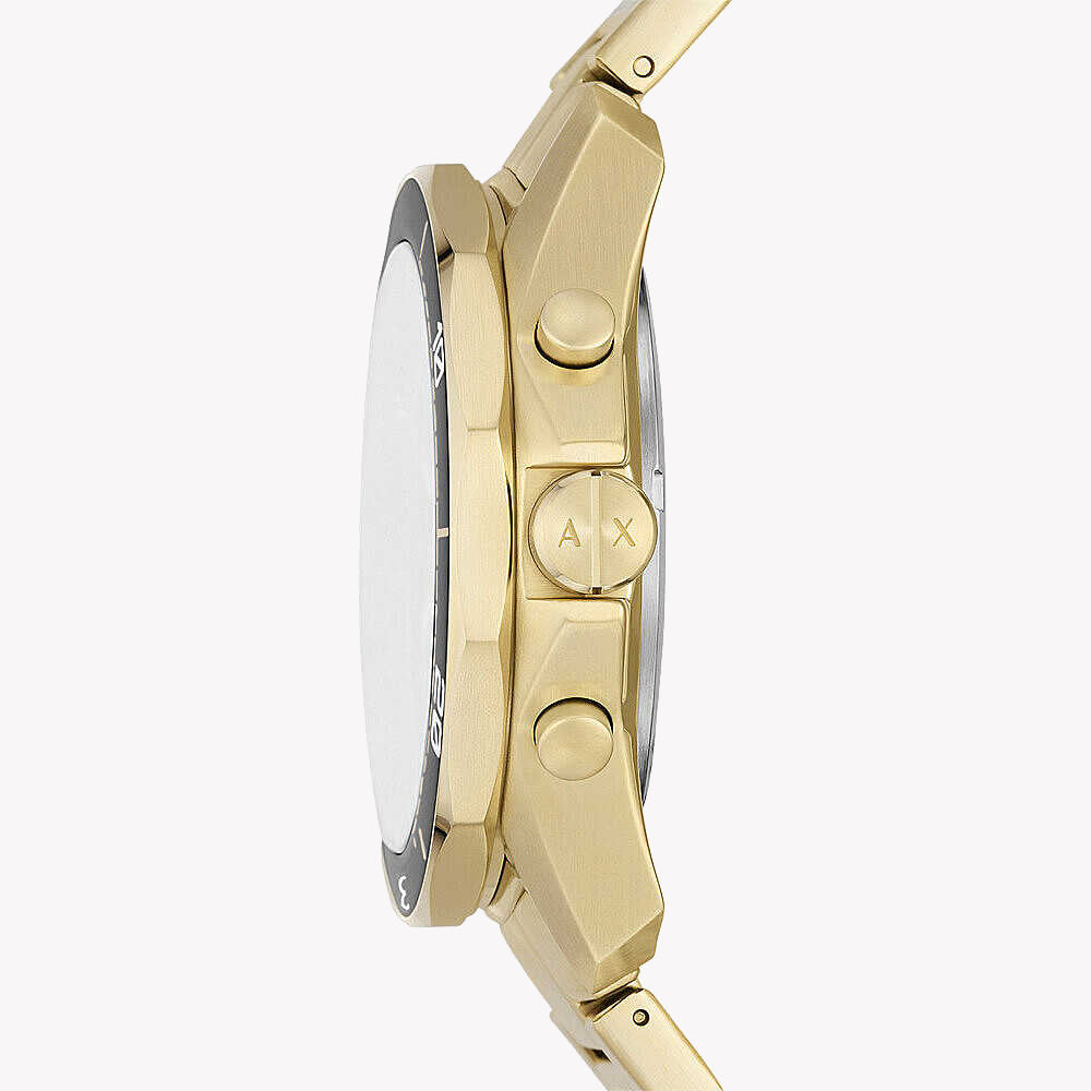ARMANI EXCHANGE AX1958 - BOLD GOLD MASTERPIECE Men's Watch with Stainless Steel Band and Black Dial-i-Watch-2