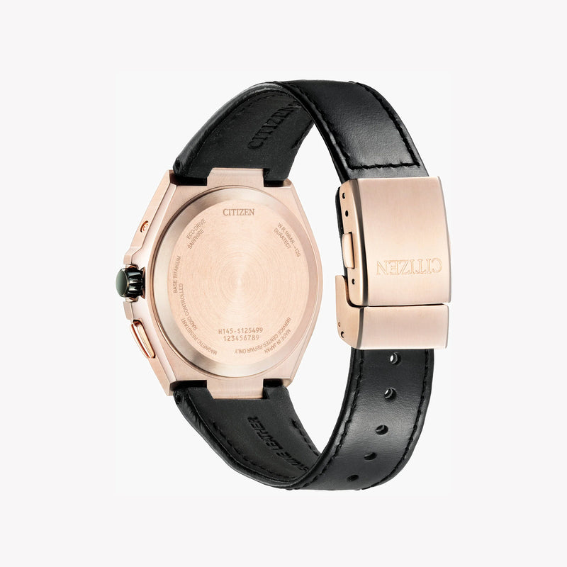 Citizen Eco-Drive Cb0217-04e - Modern Men's Timepiece: Rose Gold & Black Calf Leather by i-watch