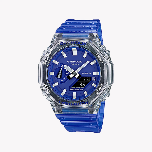 Casio G-Shock Ga-2100hc-2adr Oak - Bold Blue Adventure Men's Watch With Durable Resin BAnd and Digital Dial by i-watch