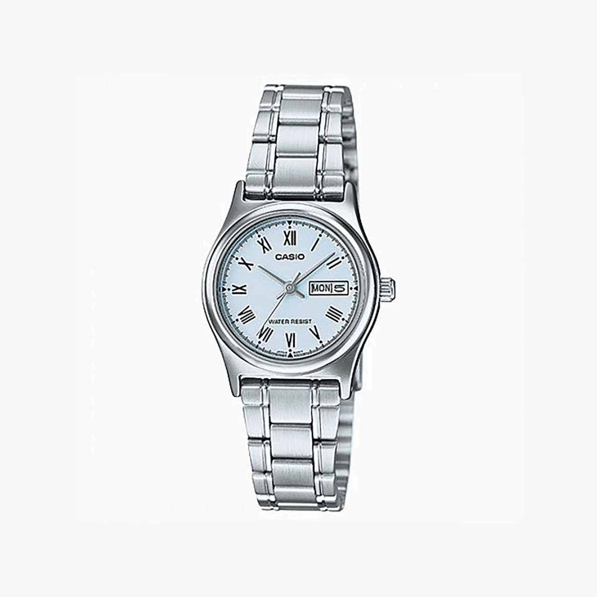 CASIO LTP-V006D-2BUDF ELEGANT SPORTY TIMEPIECE - WOMEN'S SILVER STAINLESS STEEL WATCH