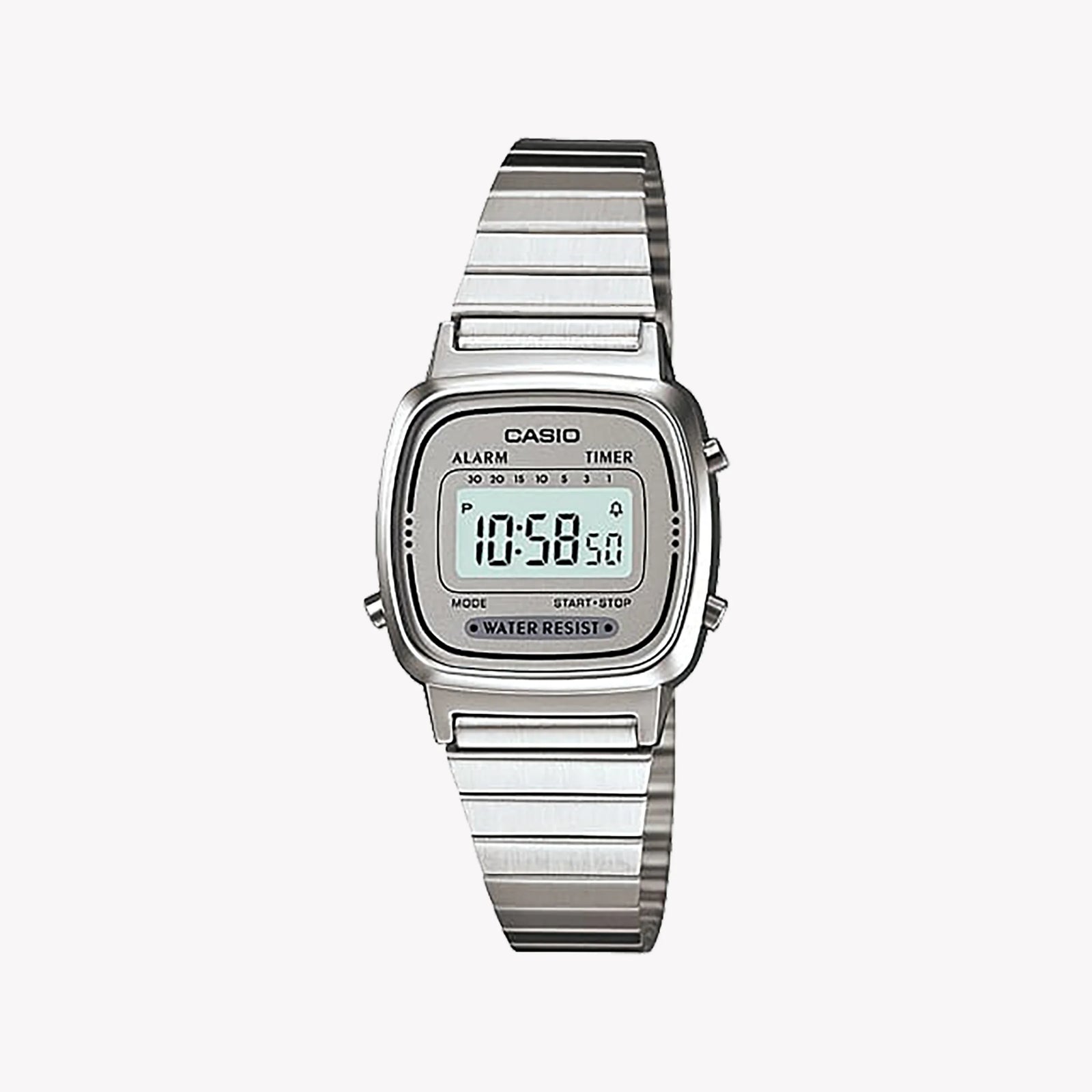 Casio Women's Silver Stainless Steel Watch, Digital Display | La670wea-7ef by i-watch