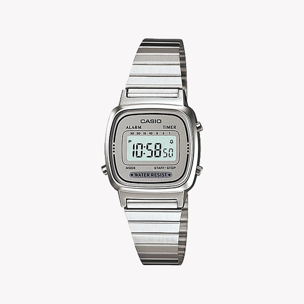 Casio Women's Silver Stainless Steel Watch, Digital Display | La670wea-7ef by i-watch
