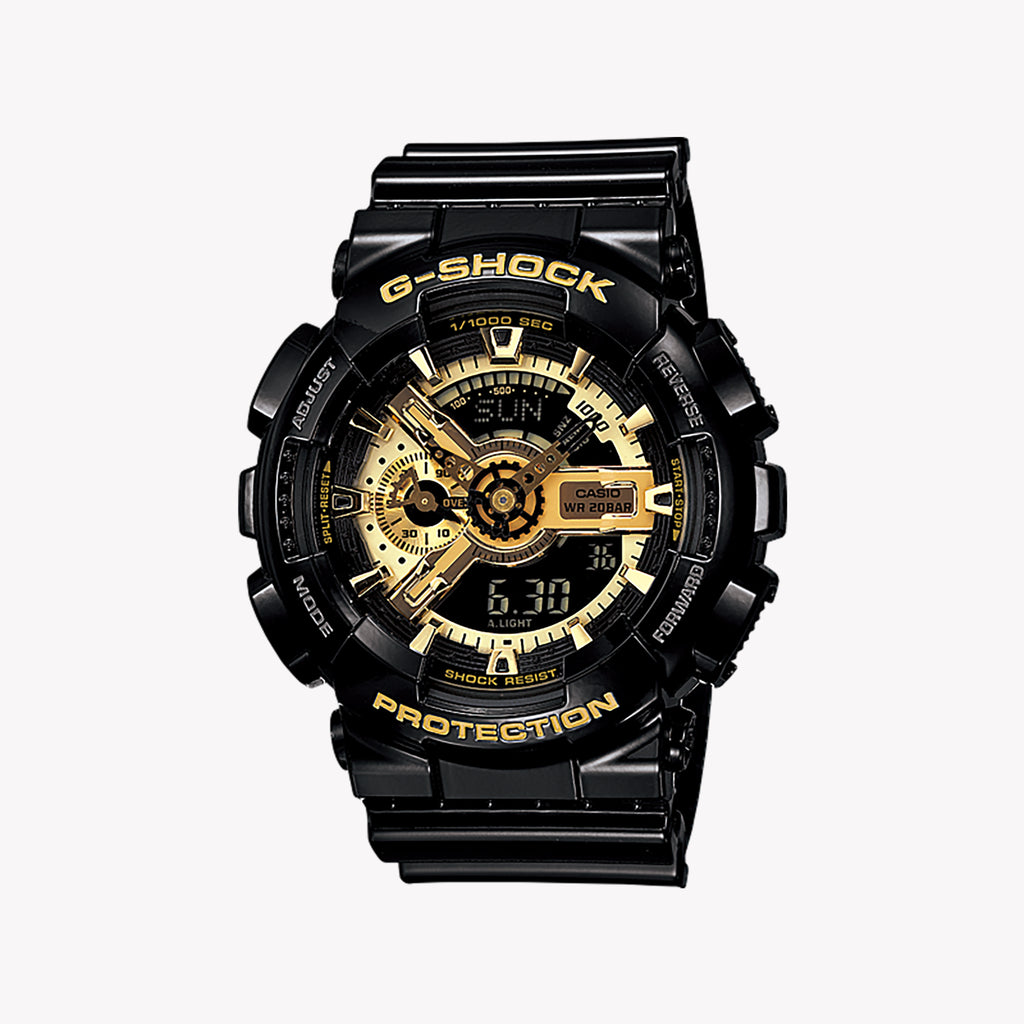 CASIO G-SHOCK GA-110GB-1AER DYNAMIC VERSATILITY - MEN'S RUGGED TIMEPIECE WITH GOLD ACCENTS