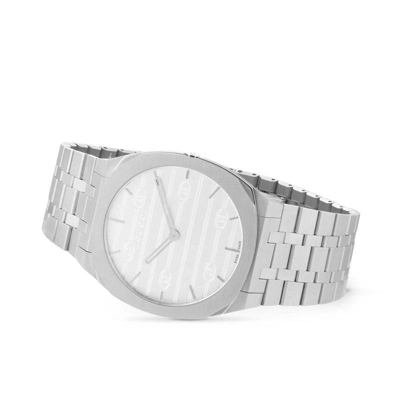 Gucci Women's Silver Stainless Steel Watch, Silver Dial | Ya163407 by i-watch