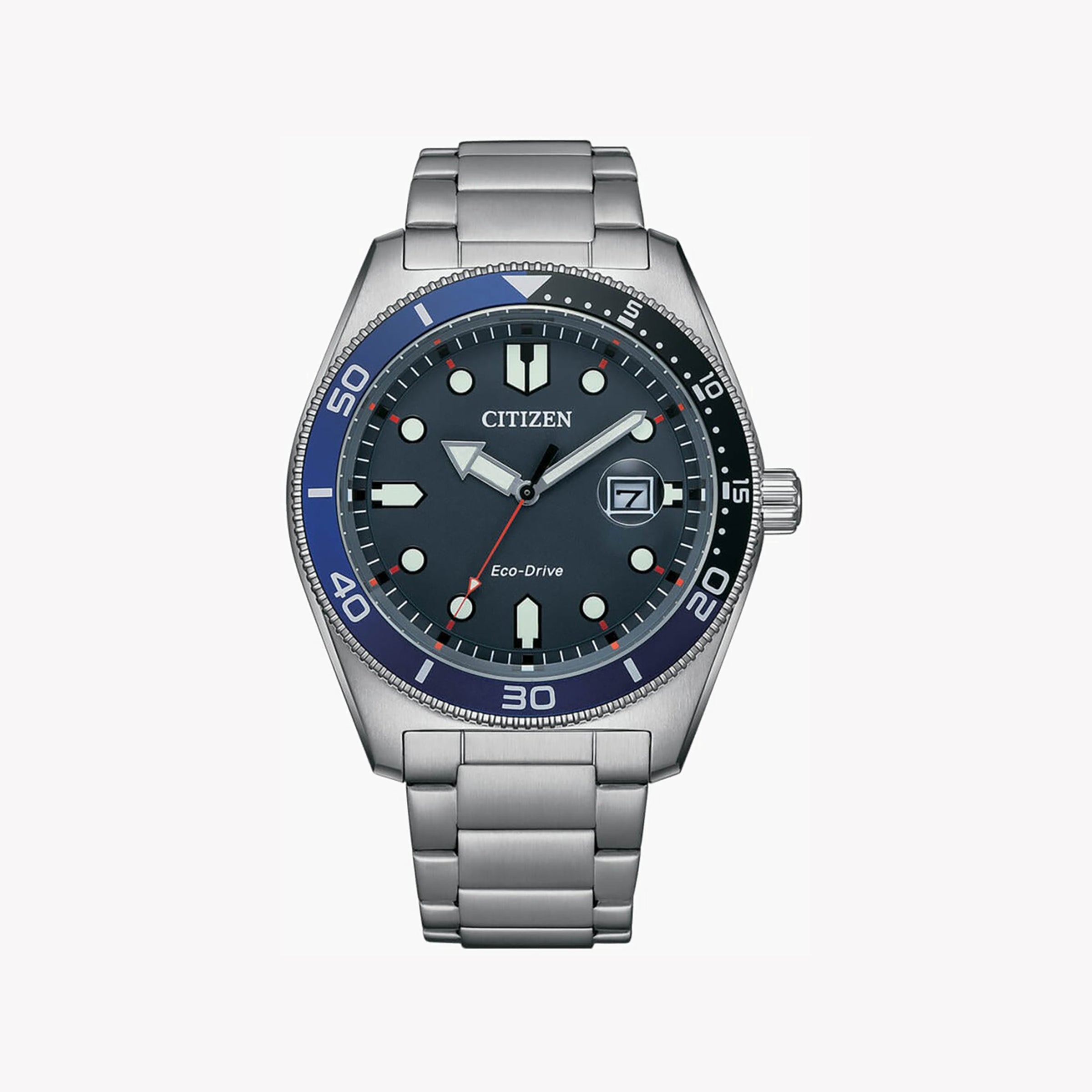 CITIZEN AW1761-89L - MENS STAINLESS STEEL TIMEPIECE WITH BLUE DIAL & 10 ATM WATER RESISTANCE