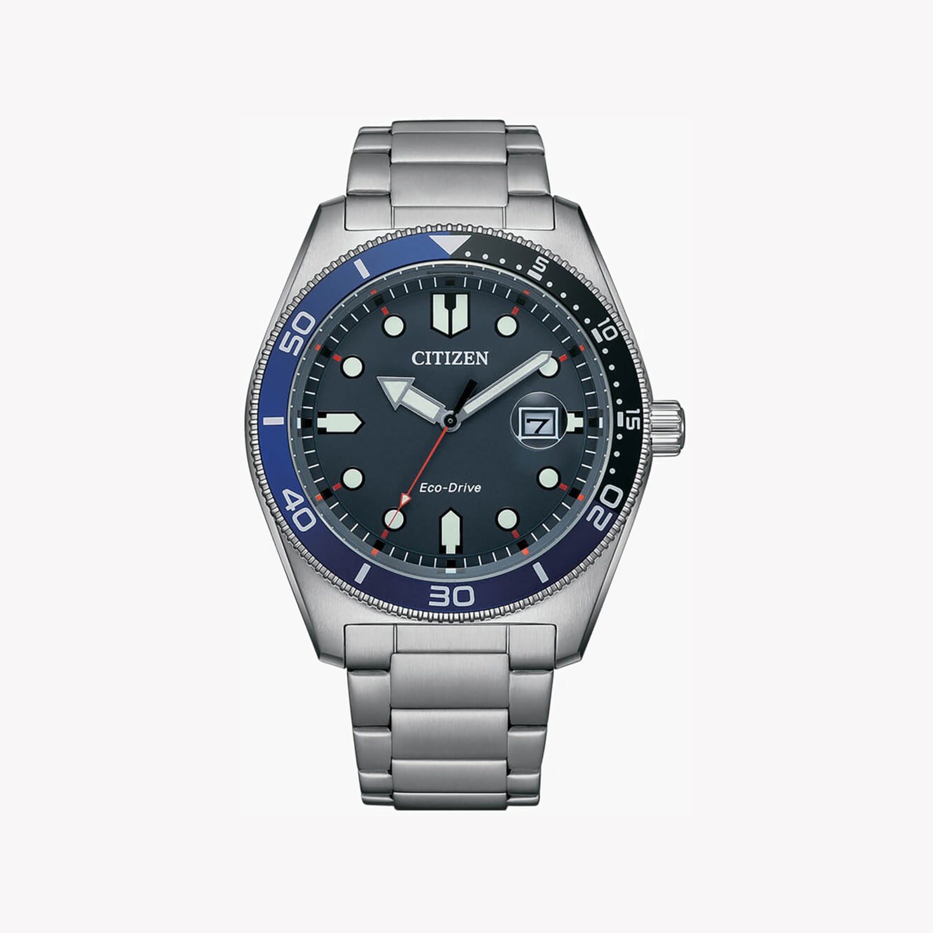 CITIZEN AW1761-89L - MENS STAINLESS STEEL TIMEPIECE WITH BLUE DIAL