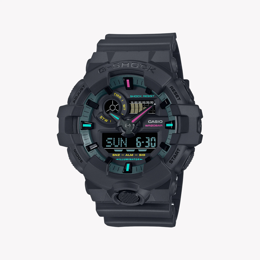 G-Shock Men's Black Resin Watch, Digital Dial | Ga-700mf-1adr by i-watch
