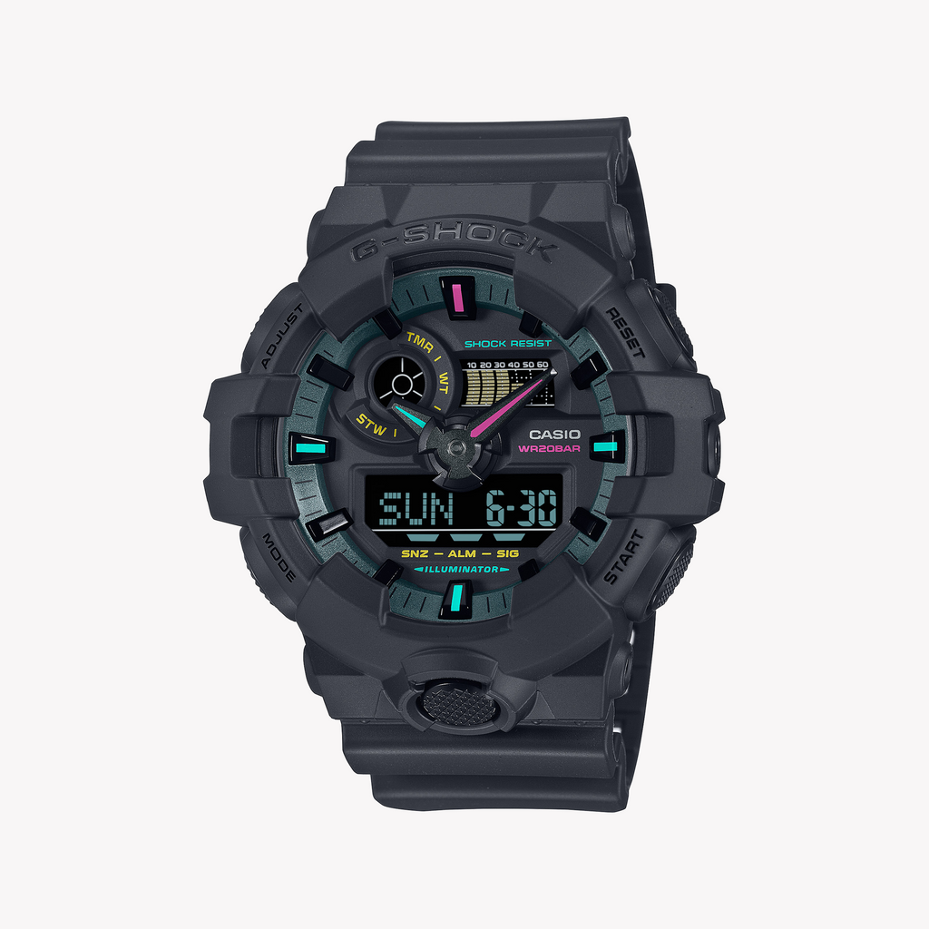 CASIO G-SHOCK GA-700MF-1ADR BLACK MATT SPORT - MEN'S DURABLE TIMEPIECE
