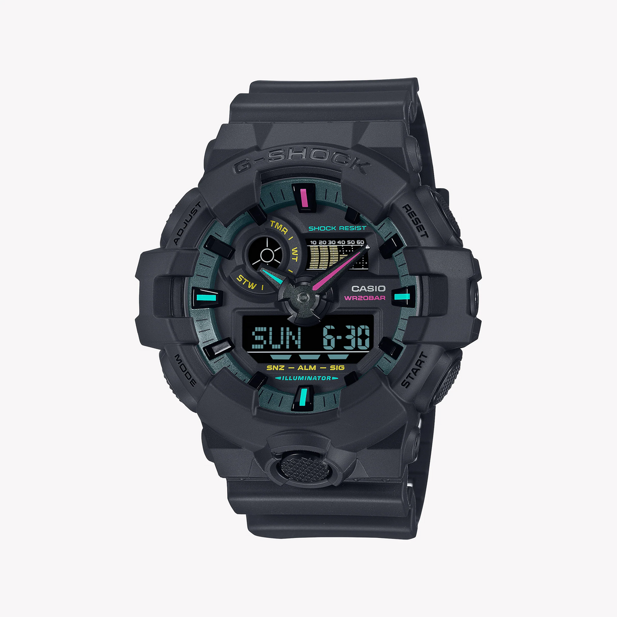 G-Shock Men's Black Resin Watch, Digital Dial | Ga-700mf-1adr by i-watch