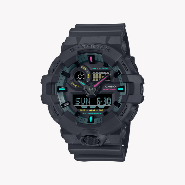 G-Shock Men's Black Resin Watch, Digital Dial | Ga-700mf-1adr by i-watch