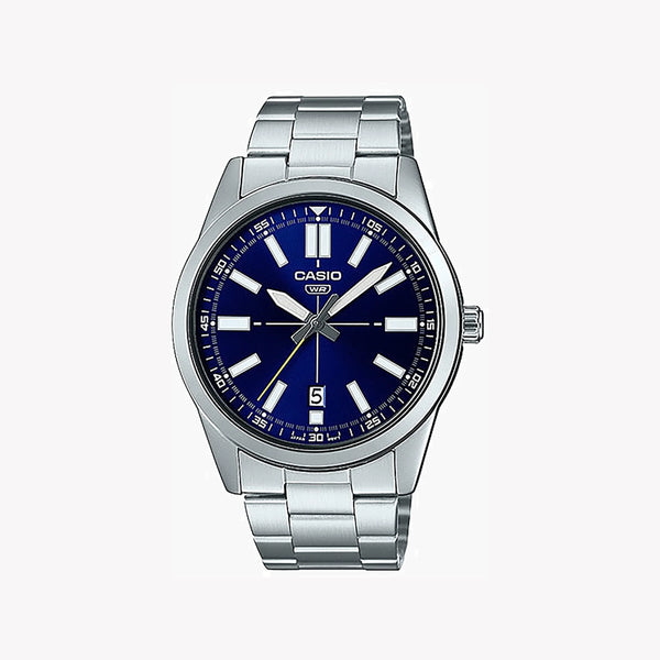 Casio Men's Stainless Steel Blue Dial Watch | Mtp-Vd02d-2e by i-watch