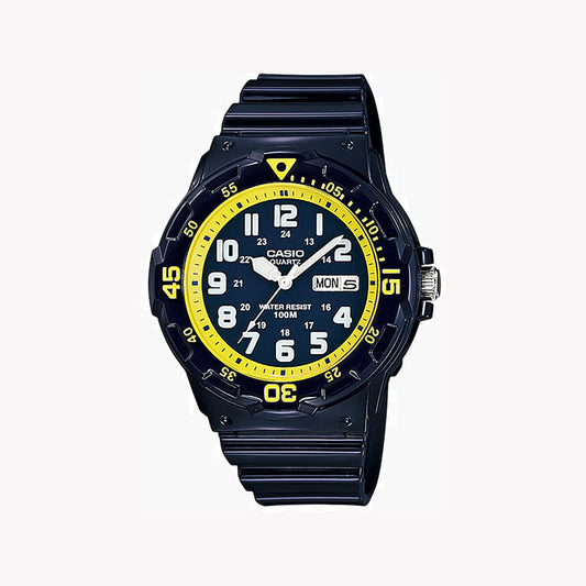 Casio MRW-200HC-2BV Analoge schwarze Herrenuhr