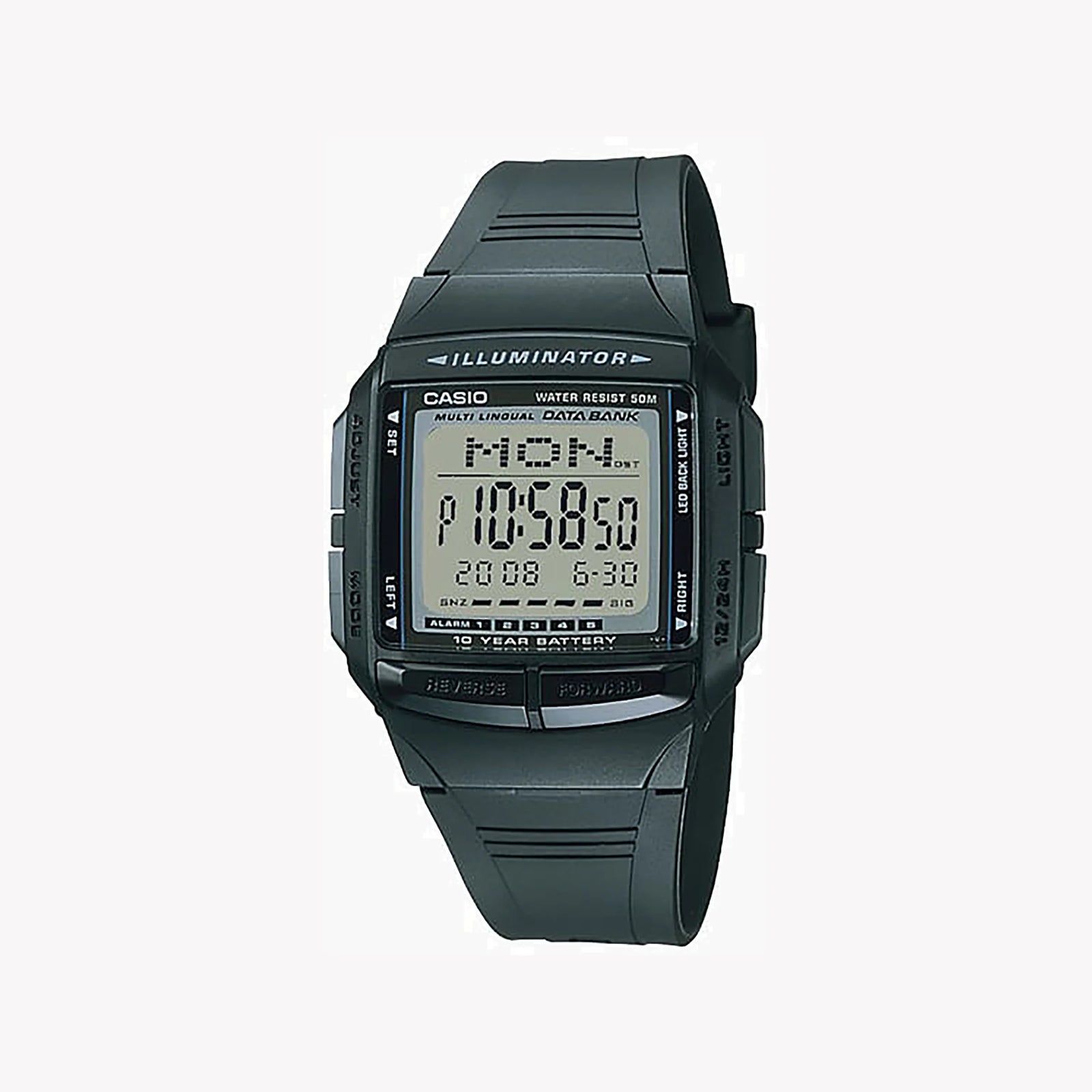 Casio Unisex Black Resin Watch, Digital Dial | Db-36-1av by i-watch