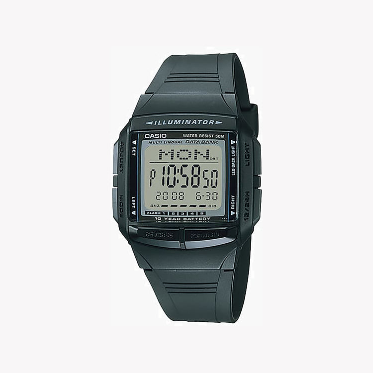 Casio Unisex Black Resin Watch, Digital Dial | DB-36-1AV