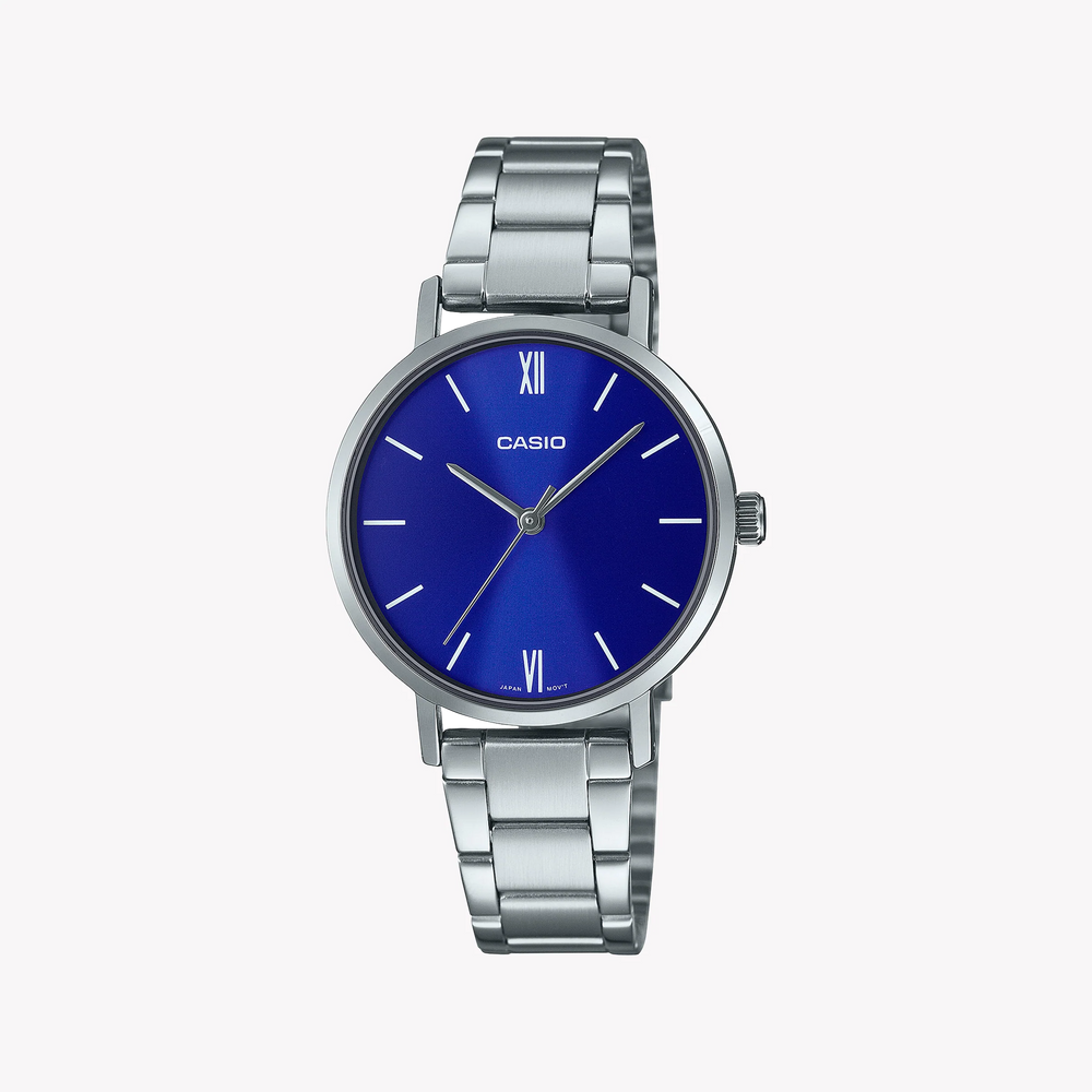 Casio Ltp-Vt02d-2audf Chic Versatility - Elegant & Sporty Women's Watch With Stainless Steel Band by i-watch