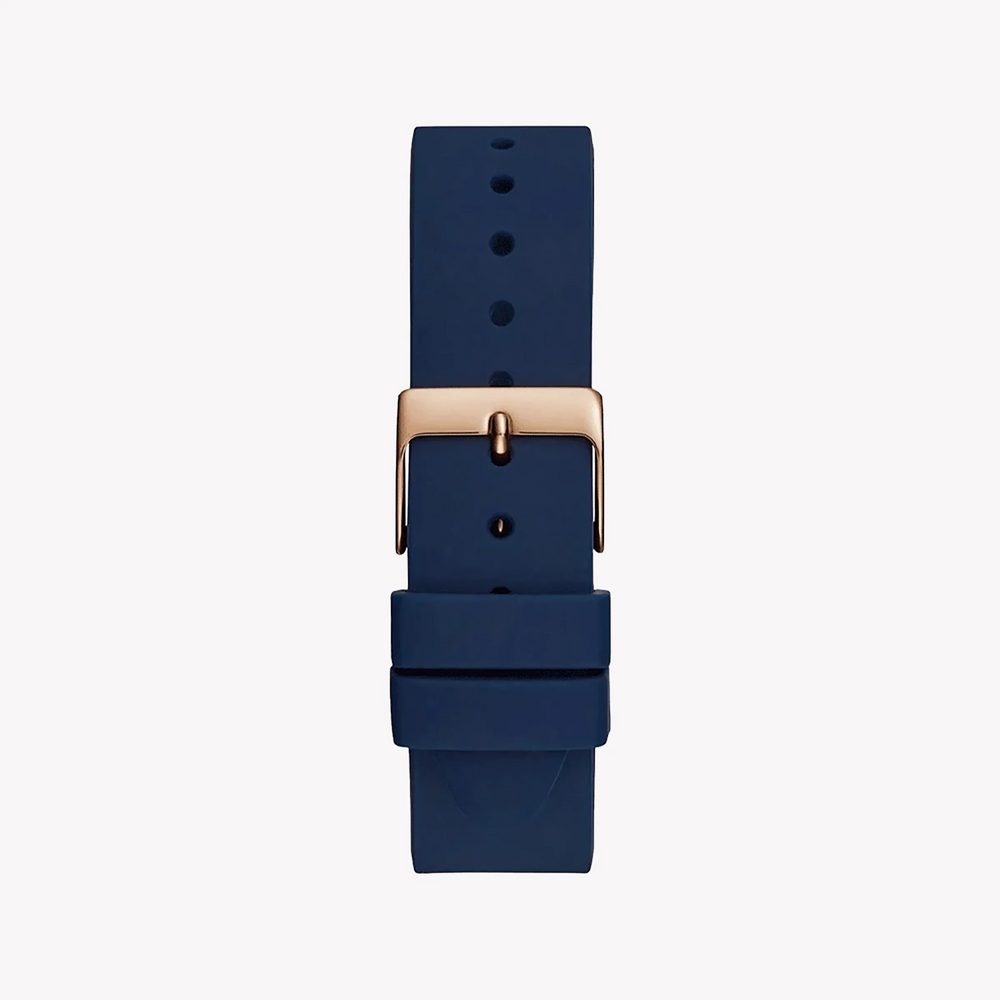 Guess Women's Rose Gold Watch, Blue Rubber Band | Gw0509l1 by i-watch