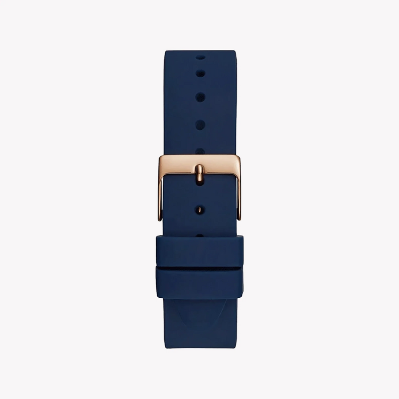 Guess Women's Rose Gold Watch, Blue Rubber Band | Gw0509l1 by i-watch