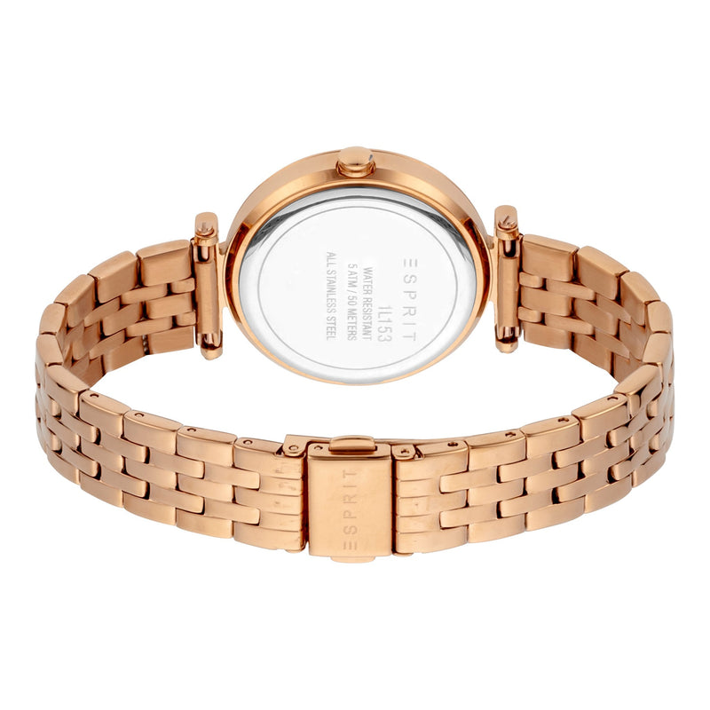 Esprit Women's Watch With Rose Gold Stainless Steel Case And Rose Gold Stainless Steel Band by i-watch