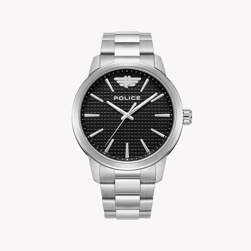 POLICE PEWJG0018402 - DARE TO ELEGATE: Men's Silver & Black Timepiece for the Modern Gentleman