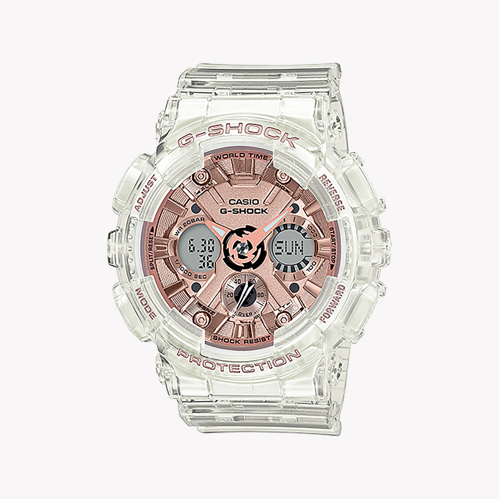 G-Shock Women's White Resin Watch, Digital Dial | Gma-S120sr-7adr by i-watch