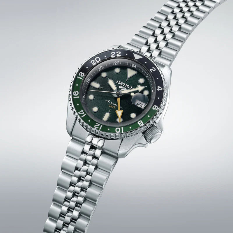 Seiko Men's Green Stainless Steel Watch, Silver Band | Ssk035k1 by i-watch