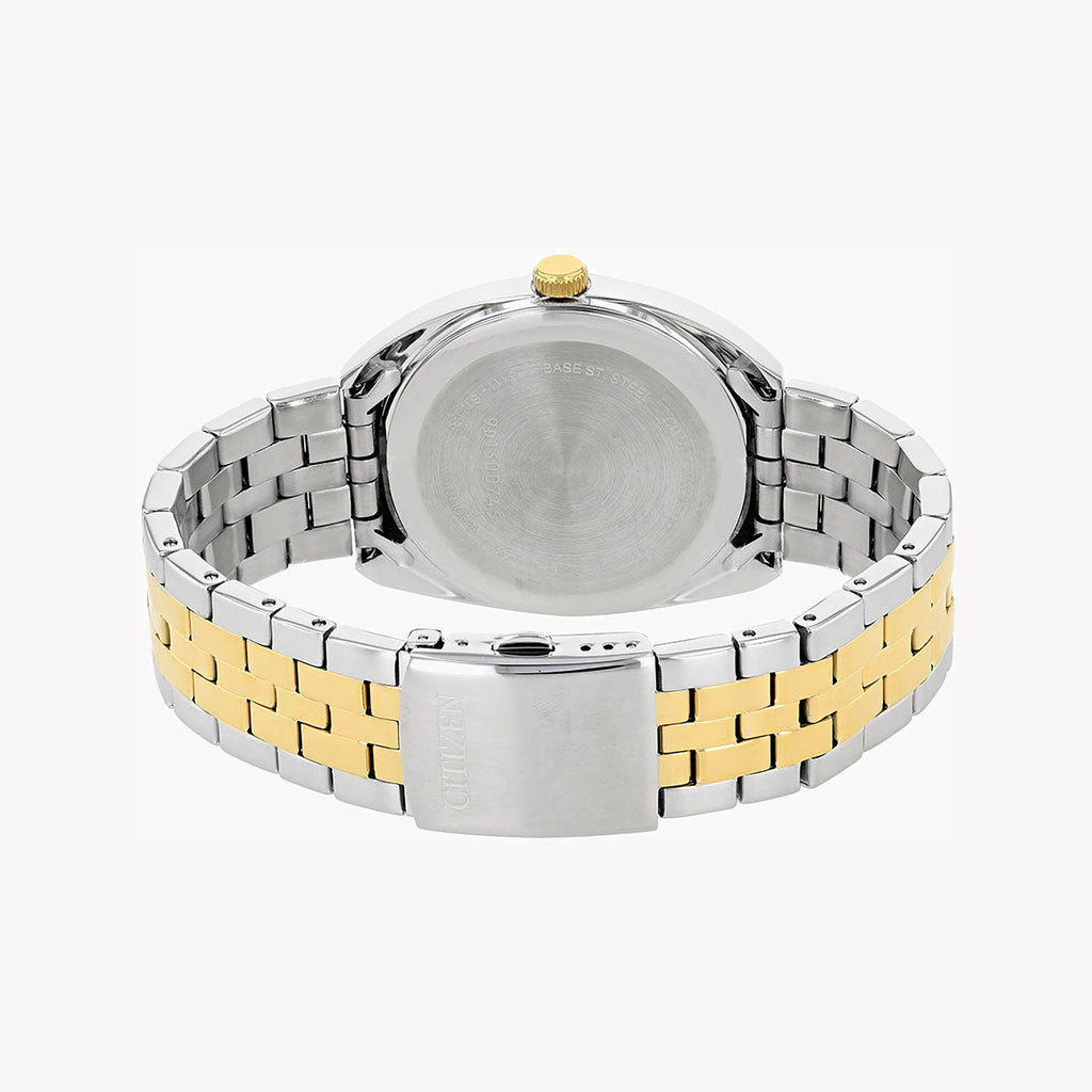 CITIZEN BI5094-59E - ELEGANT POWERHOUSE: Men's Stylish Silver & Gold Watch with Bold Black Dial-i-Watch-3