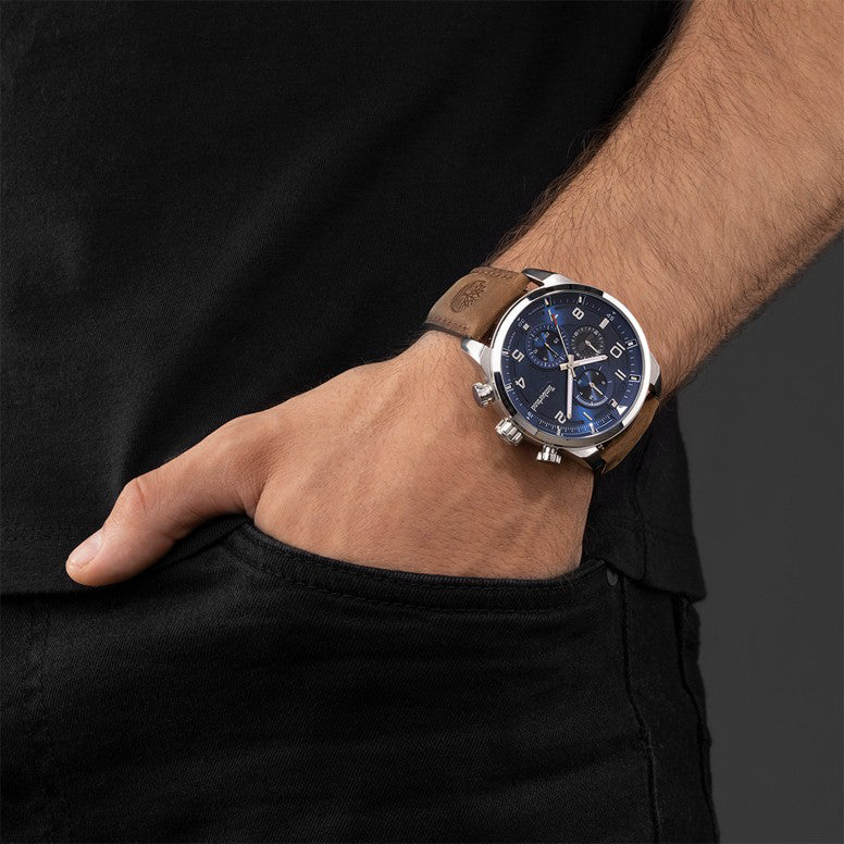 TIMBERLAND TDWGF2201106 ADVENTURE-READY - MEN'S RUGGED TIMEPIECE WITH BLUE DIAL & LEATHER BAND-i-Watch-4