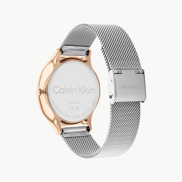 Ck Calvin Klein Men's Silver & Gold Watch, White Dial | K2g271c1 by i-watch
