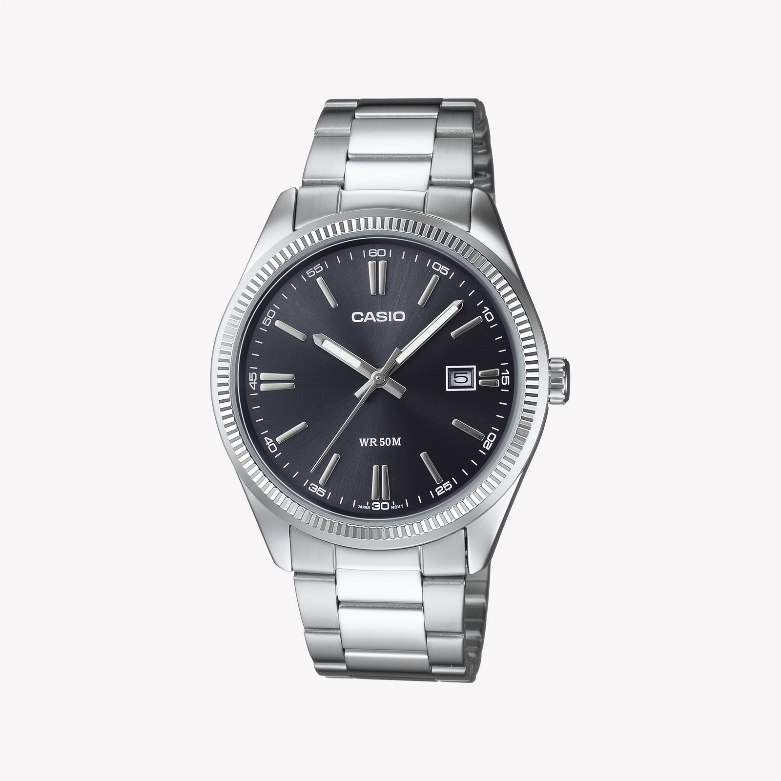 Casio Men's Silver Watch, Black Dial | Mtp-1302d-1a1vdf by i-watch
