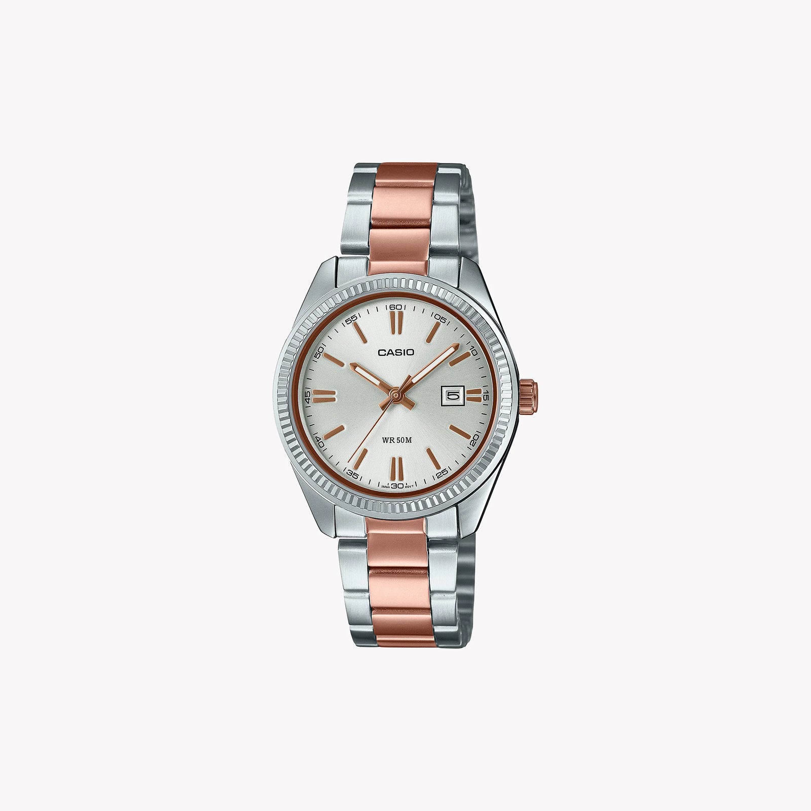 Ltp Women's Silver-Pink Watch, Metal Strap | Ltp-1302prg-7avef by i-watch