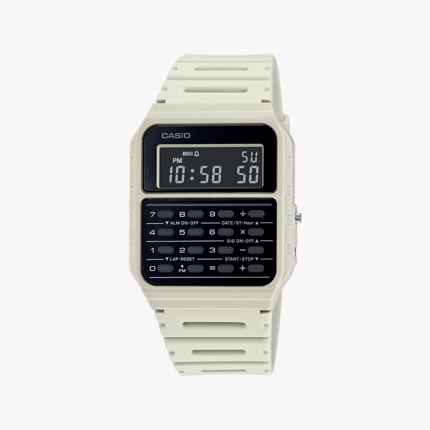 Casio CA-53WF-8B DATA BANK Weiße Unisex-Uhr