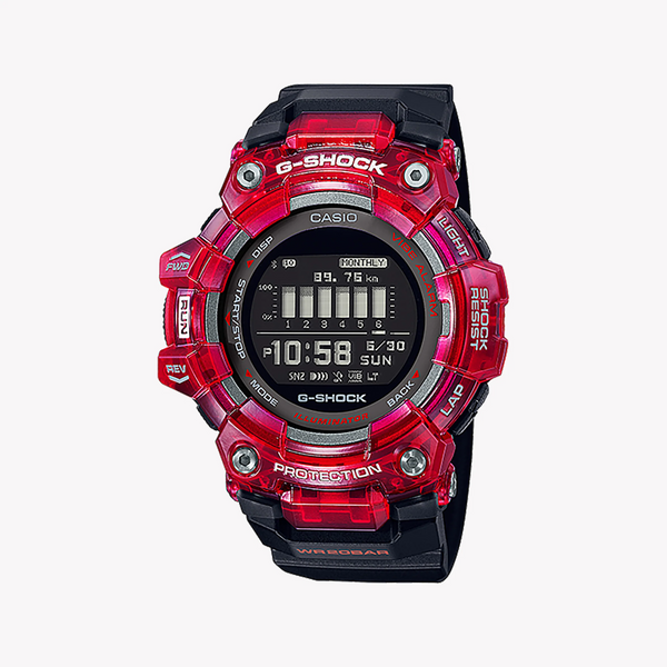 G-Shock Men's Red Resin Watch, Black Band | Gbd-100sm-4a1dr by i-watch