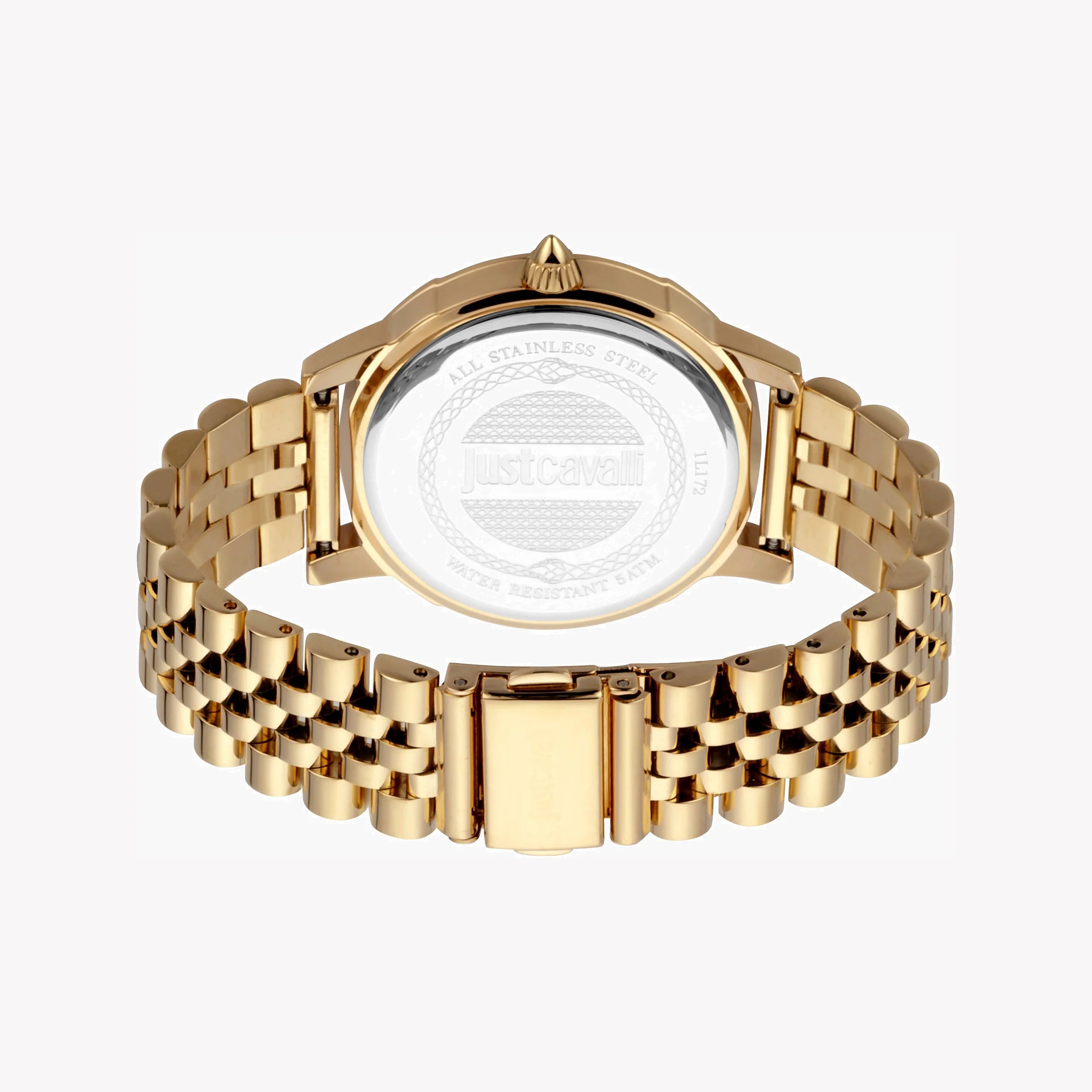 JUST CAVALLI Women's Watch with Gold Stainless Steel Case and Gold Stainless Steel Band