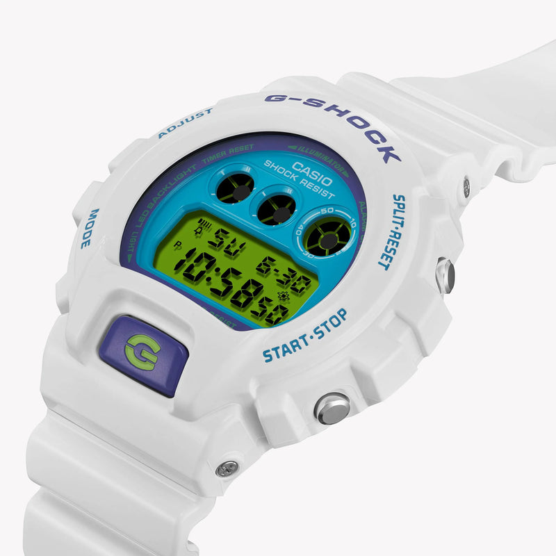 Casio Men's White Resin Watch, Digital Dial | Dw-6900rcs-7er by i-watch