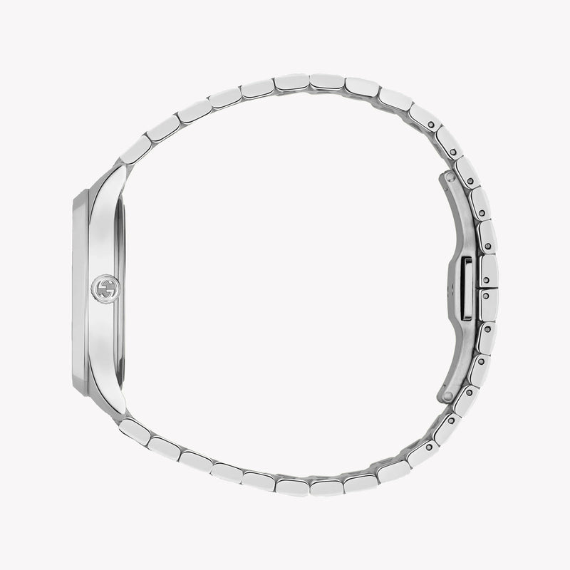 Gucci Women's Silver Stainless Steel Watch, Black Dial | Ya1265034 by i-watch