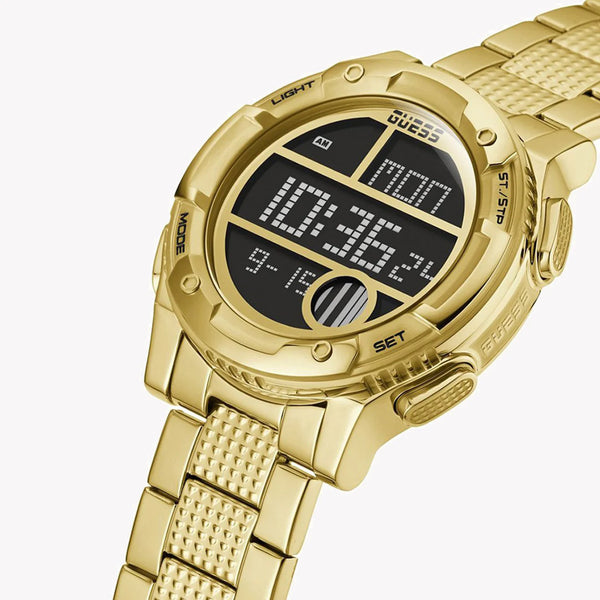 Guess Men's Gold Stainless Steel Watch, Digital Dial | Gw0271g2 by i-watch