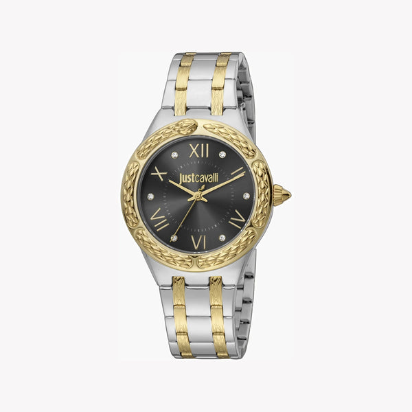 Just Cavalli Women's Silver & Gold Watch, Black Dial | Jc1l200m0095 by i-watch