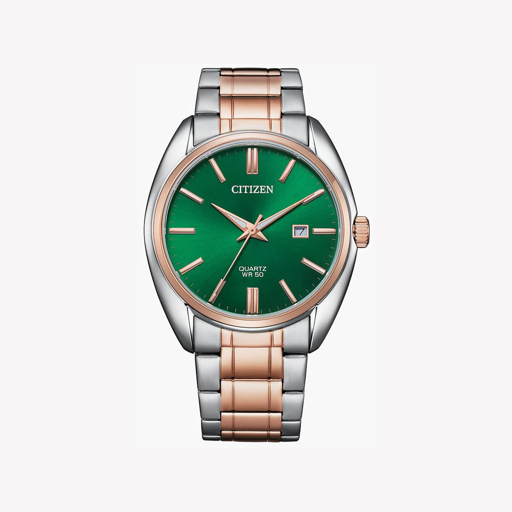 CITIZEN BI5104-57Z - MODERN ELEGANCE - MENS WATCH WITH GREEN DIAL & STAINLESS STEEL BAND